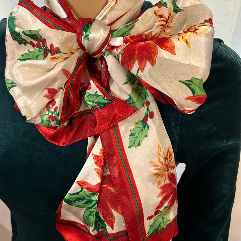 Christmas Satin Scarf